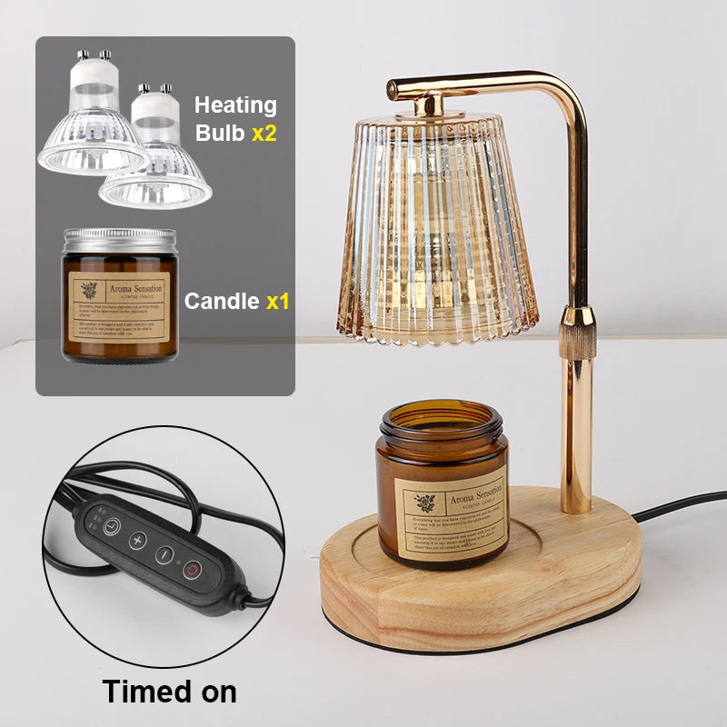 CozyGlow Candle Warmer Lamp — Flameless Scented Candle Melter with Timer & Dimmer
