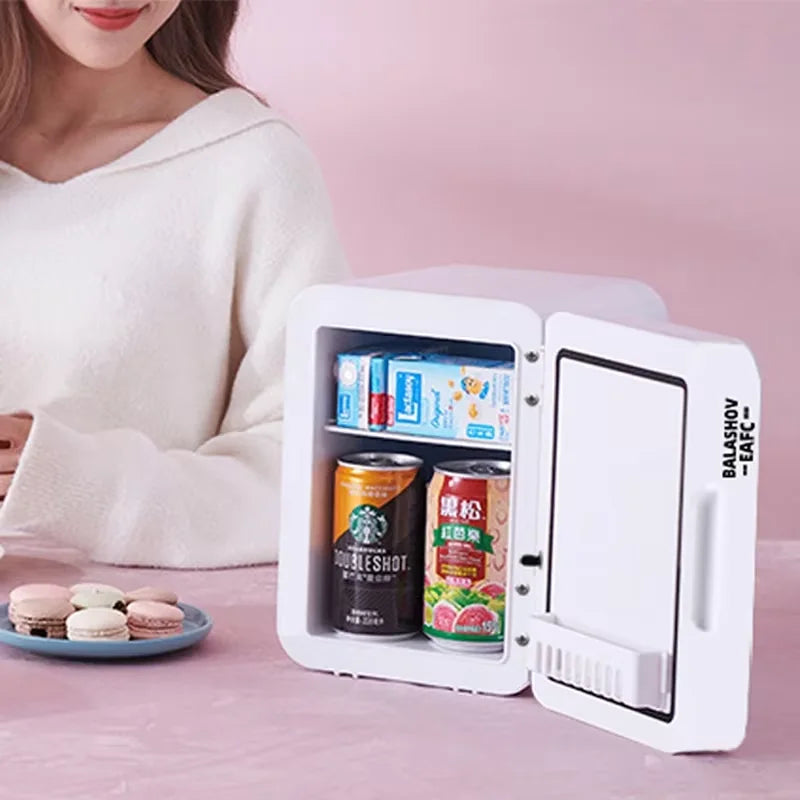 GlamChill 4L Mini Skincare Fridge — Beauty Fridge with LED Mirror