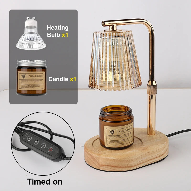 CozyGlow Candle Warmer Lamp — Flameless Scented Candle Melter with Timer & Dimmer