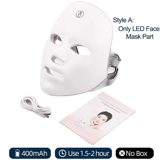 LumaSoothe 7-Color LED Light Therapy Face Mask — At-Home Spa Skincare Device